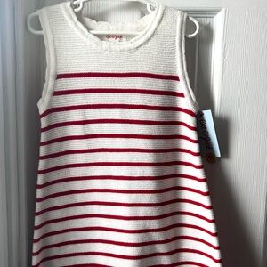 Cat & Jack Red and White Striped Dress